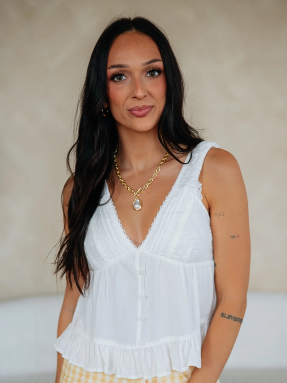 Le Lis white lace top